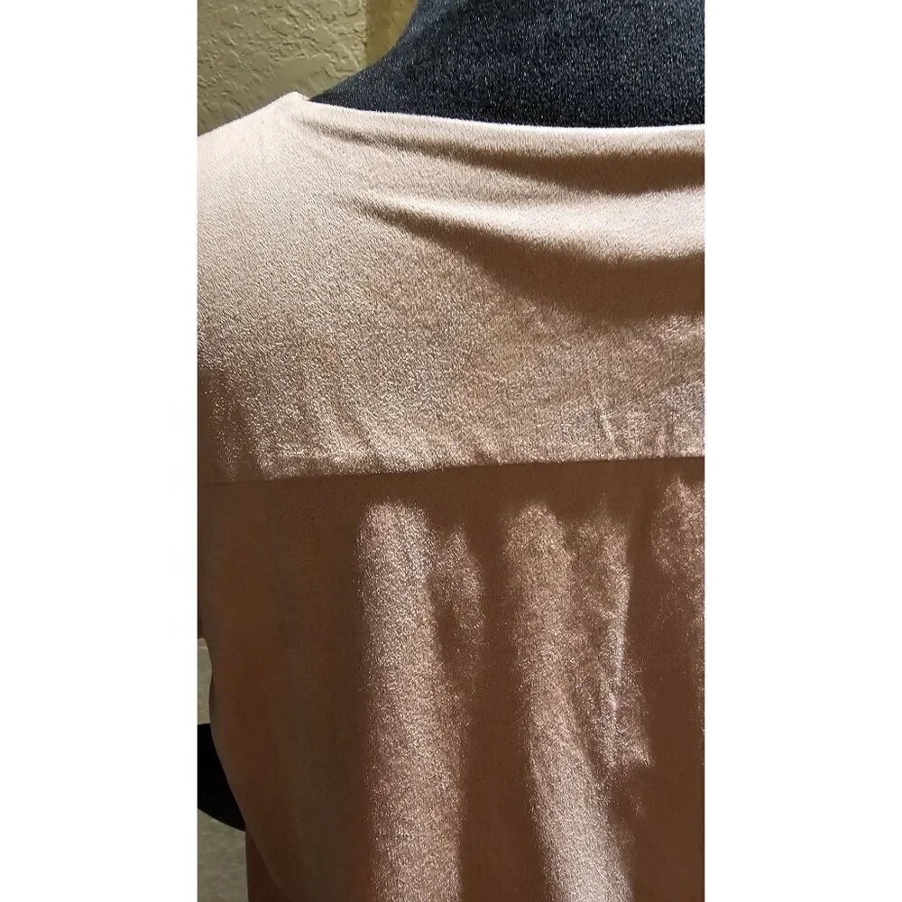 French BSue 70's Western Hippie Suede Fringe Open Vest In Blush Pink PM NWT - Picture 7 of 8